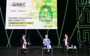 (L-R) Mohammed Darwish Aza, Chief Information Security Officer, Emirates NBD; Viktor Polic, CISO, Head of Information Security and Assurance Services, International Labour Organisation; Nathan Swain, former Security Advisor for the UK Government.